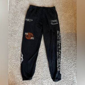 Darc Sport Black Sweatpants with Graphic Print